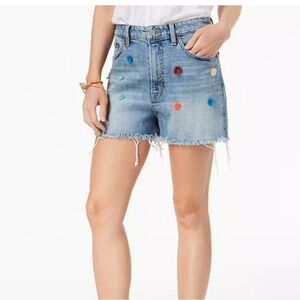 Lucky Brand Blue Jean Shorts with Colorful Dots